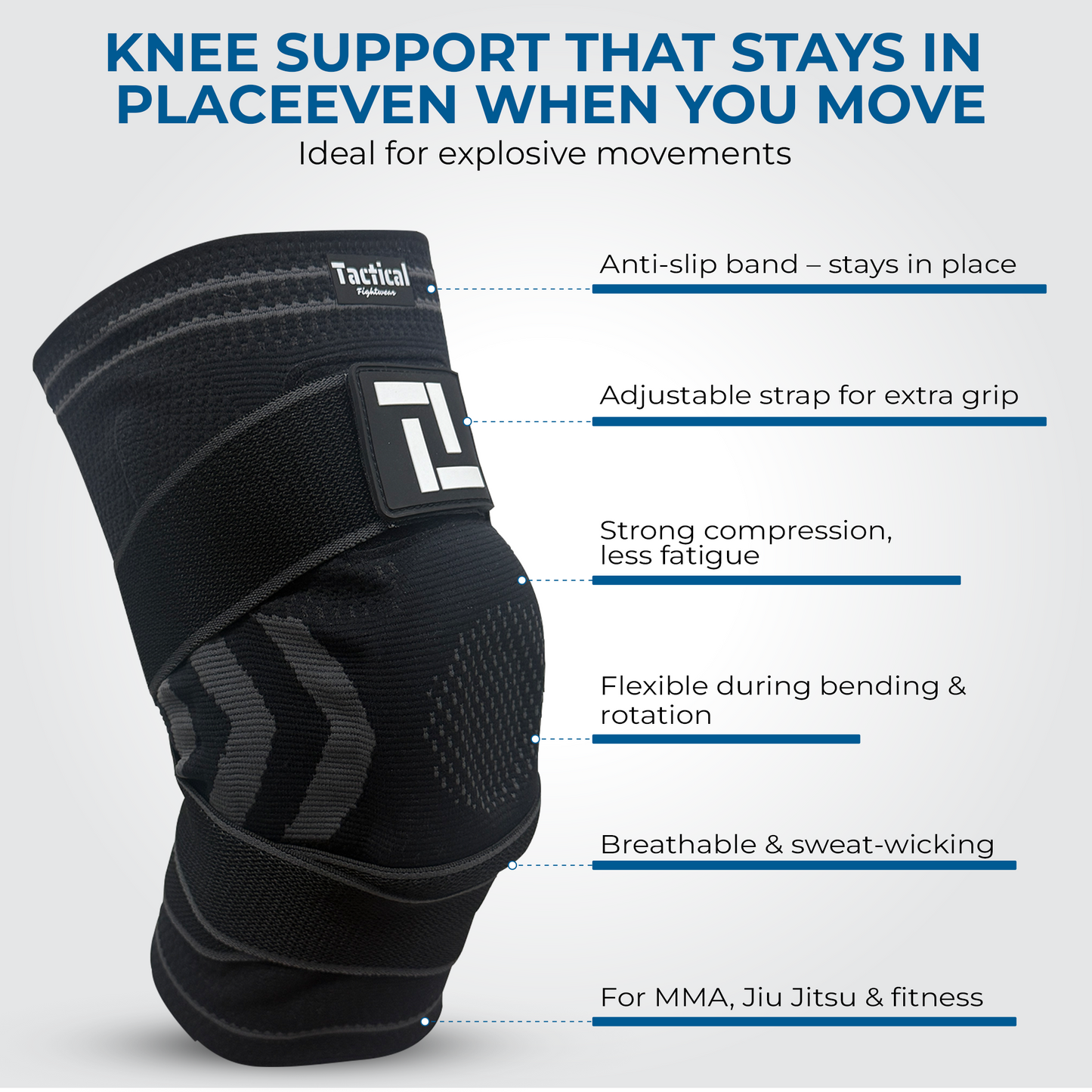 MMA knee support BJJ knee pad kickboxing knee brace